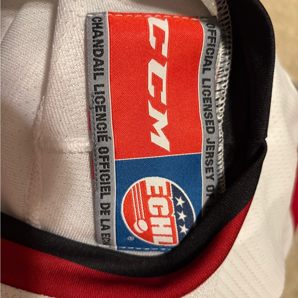CCM Indy Fuel White Jersey with Red and Black Accents - Picture 5 of 6